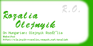 rozalia olejnyik business card